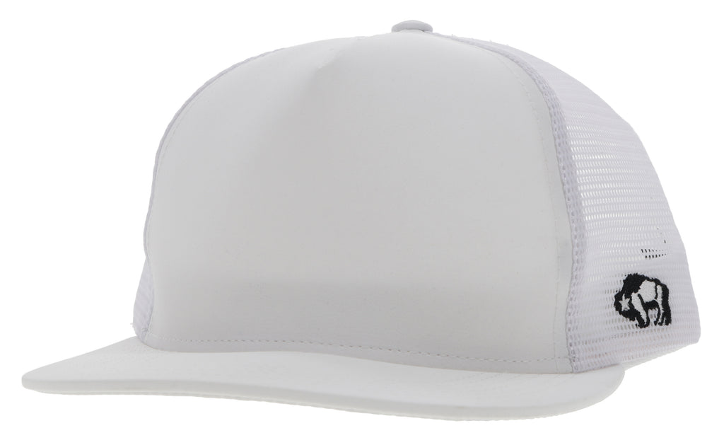 American Made Blank White 5-Panel Trucker - Main Image