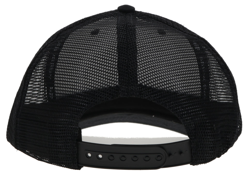 IZZYZX NASA Letter Trucker Hat – Black 6 Panel Low Profile Mesh Back Cap For Men & Women